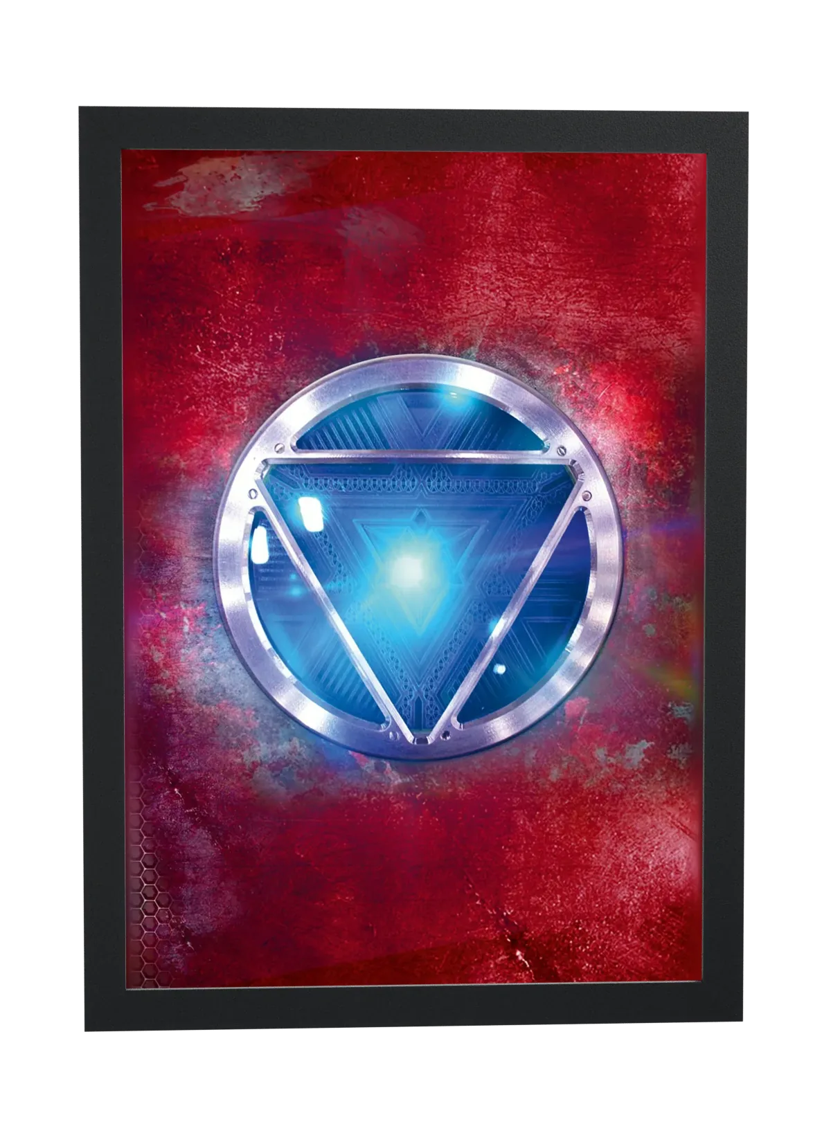 Homem de Ferro (2008): reator arc no fundo vermelho