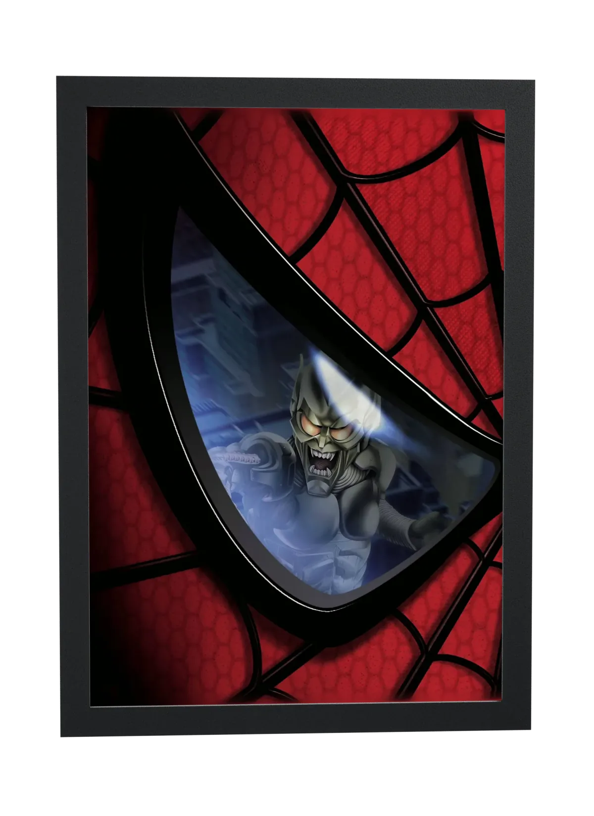 Homem-Aranha (2002): Duende Verde no reflexo do olho