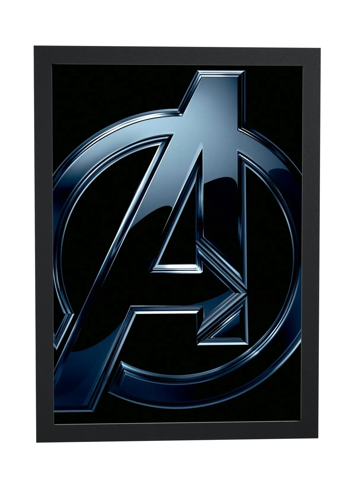 Os Vingadores (2012): logotipo A em metal