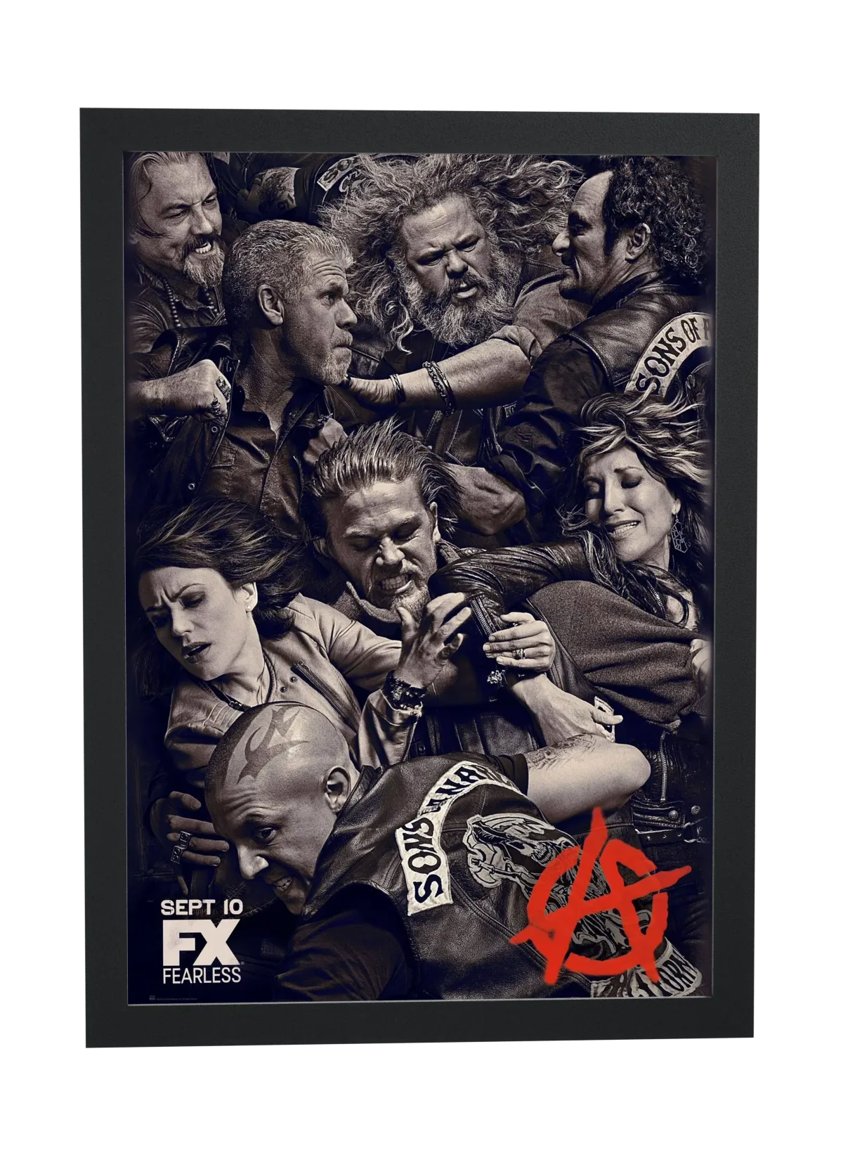Sons of Anarchy (2008): clube em pilha e o A vermelho