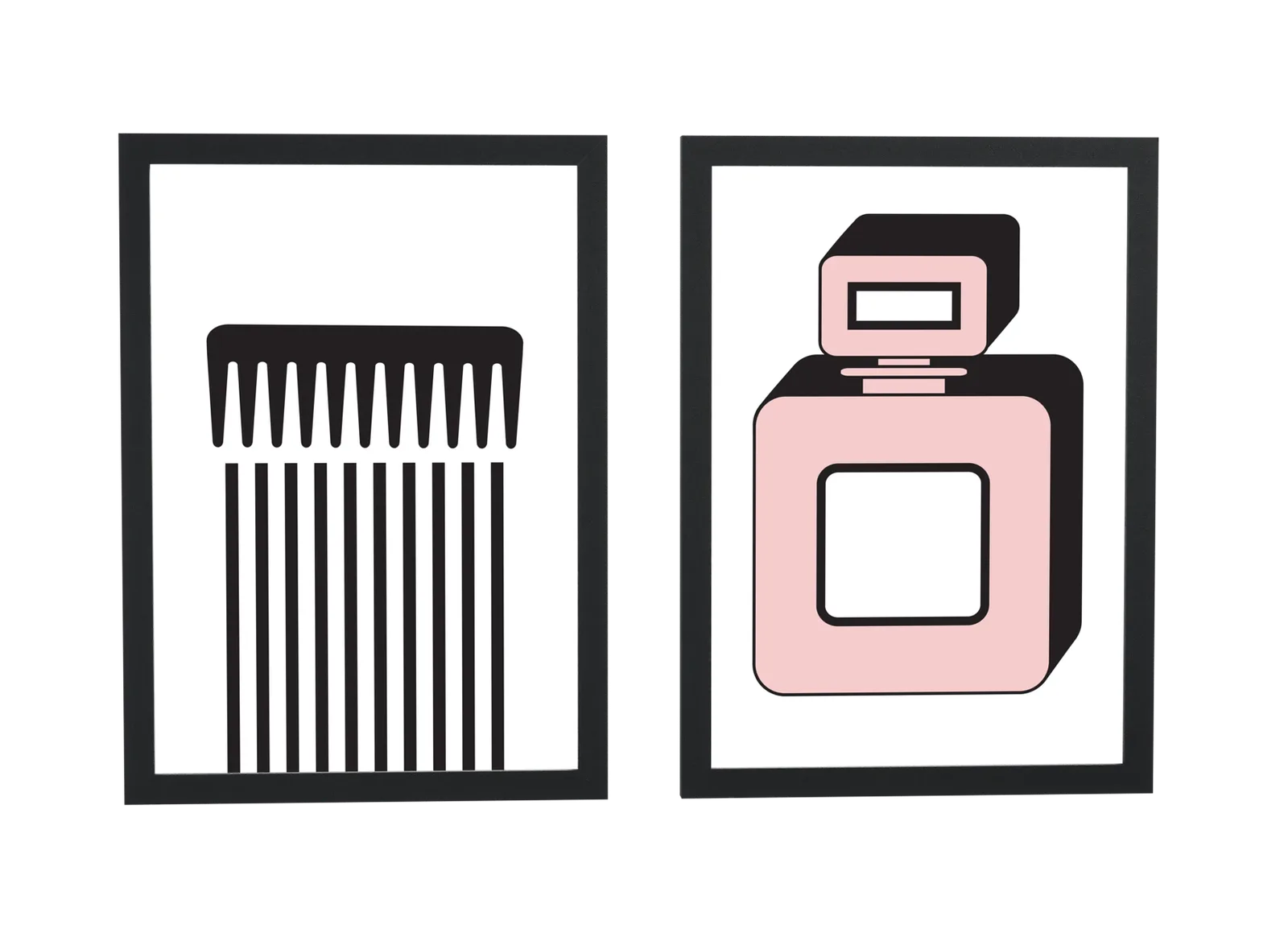 Dupla de pente e perfume rosa