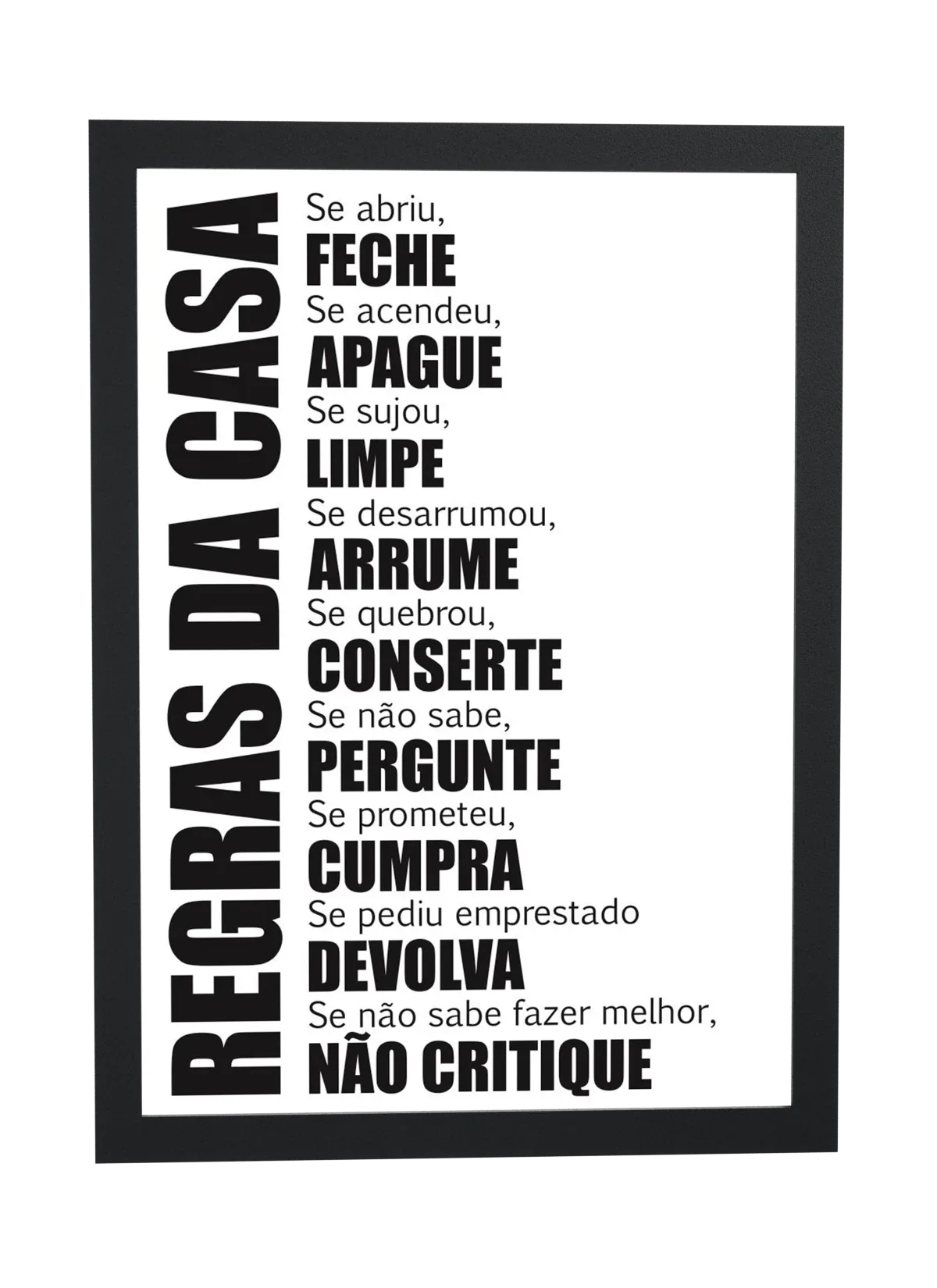 Regras da casa
