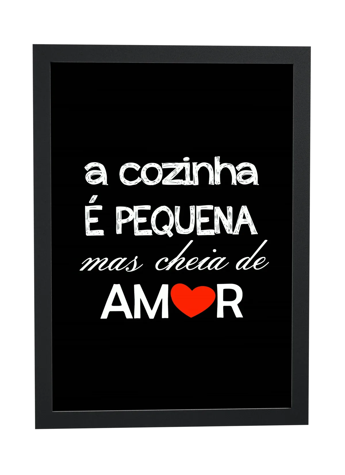 A cozinha é pequena mas cheia