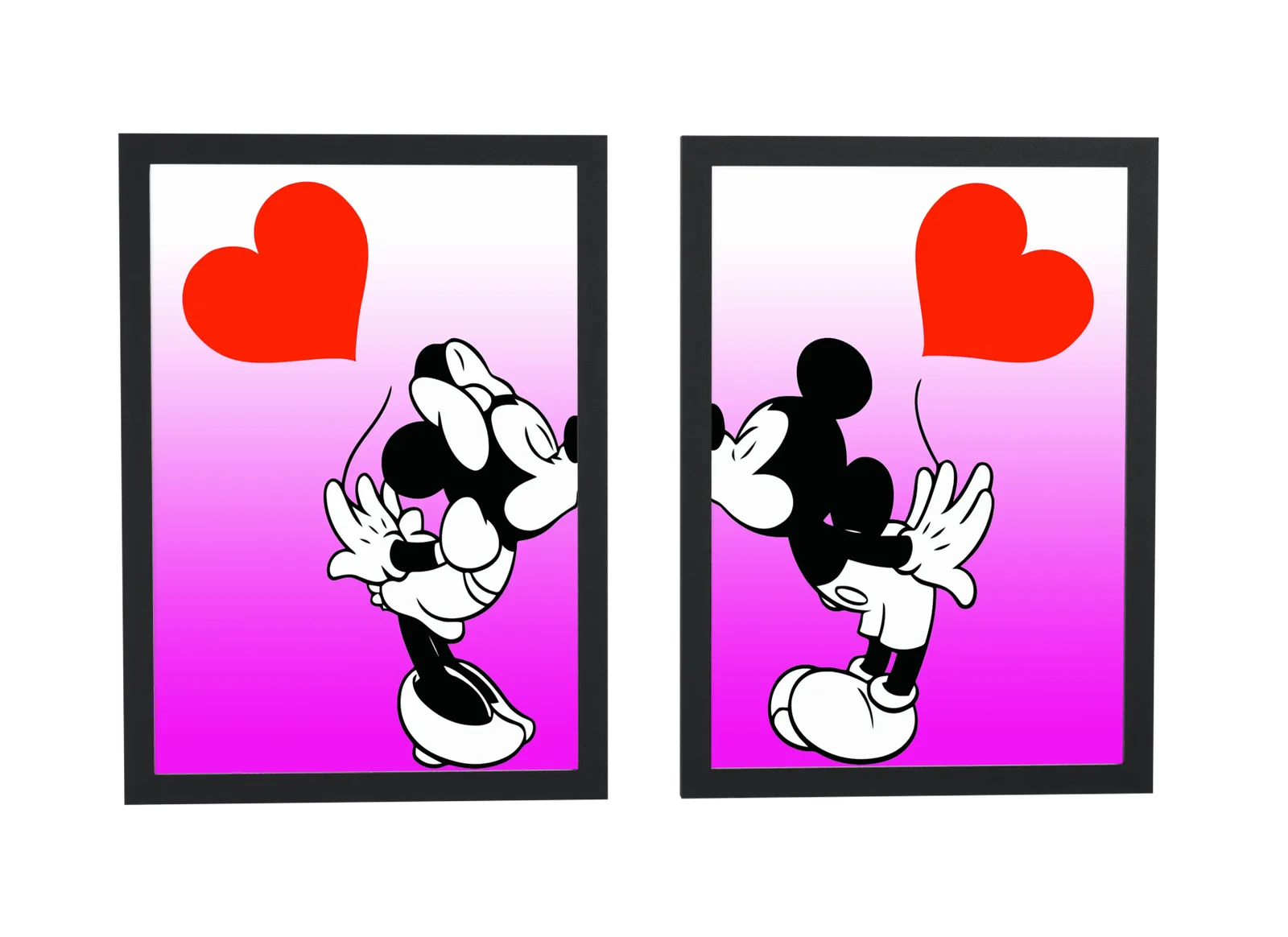 Dupla do beijo de Mickey e Minnie