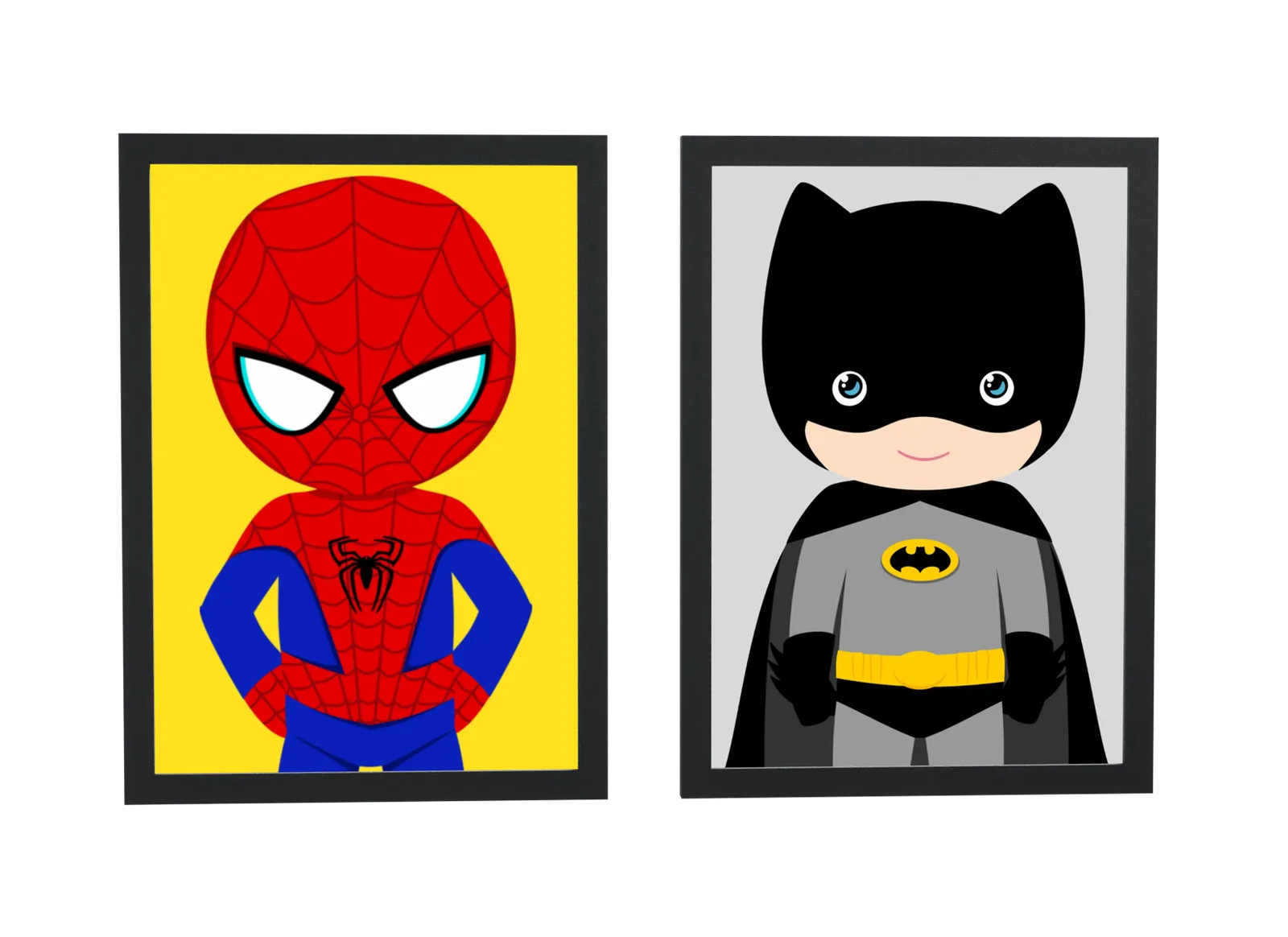 Dupla kids de Homem-Aranha e Batman