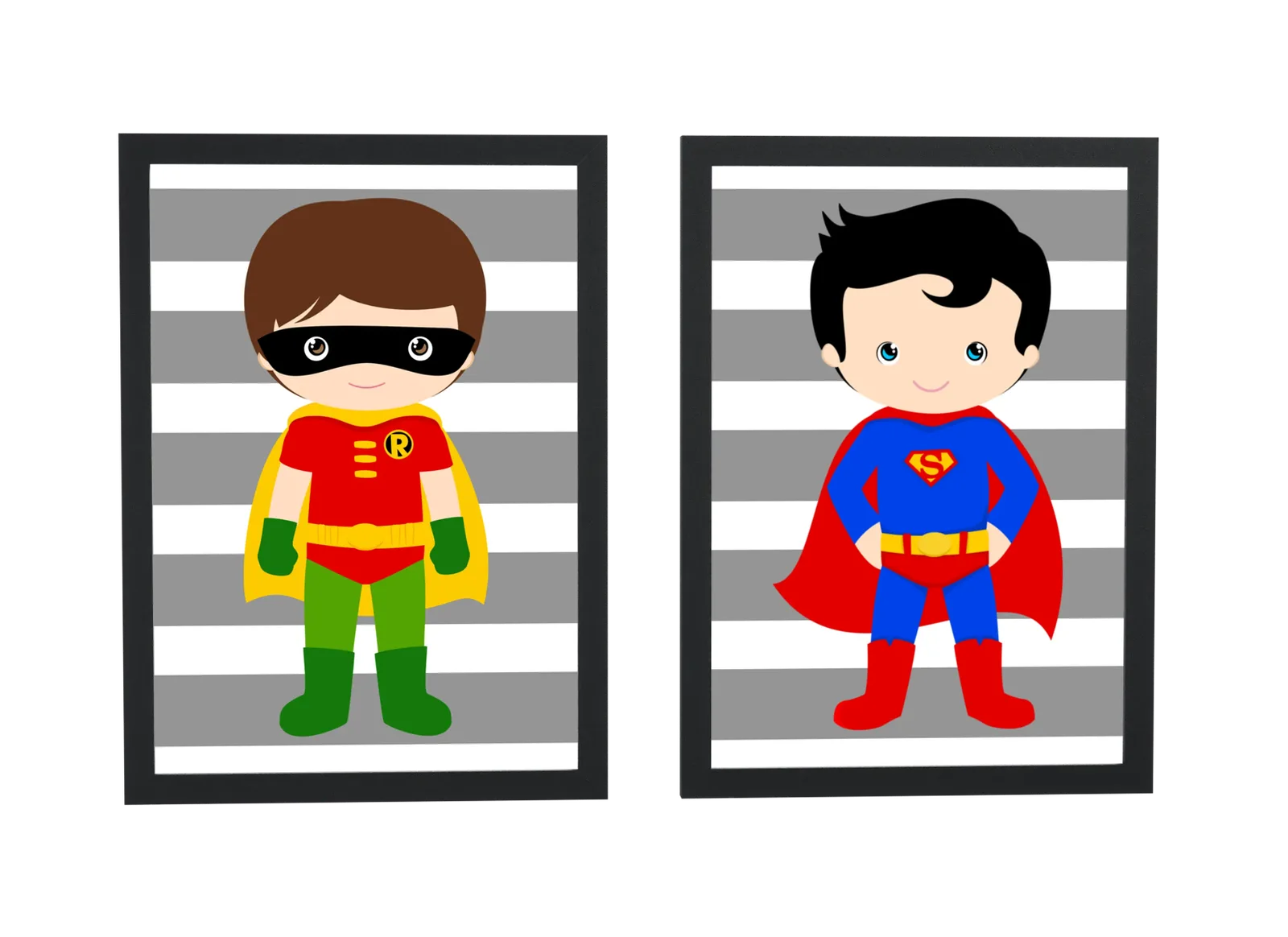 Dupla kids de Robin e Superman