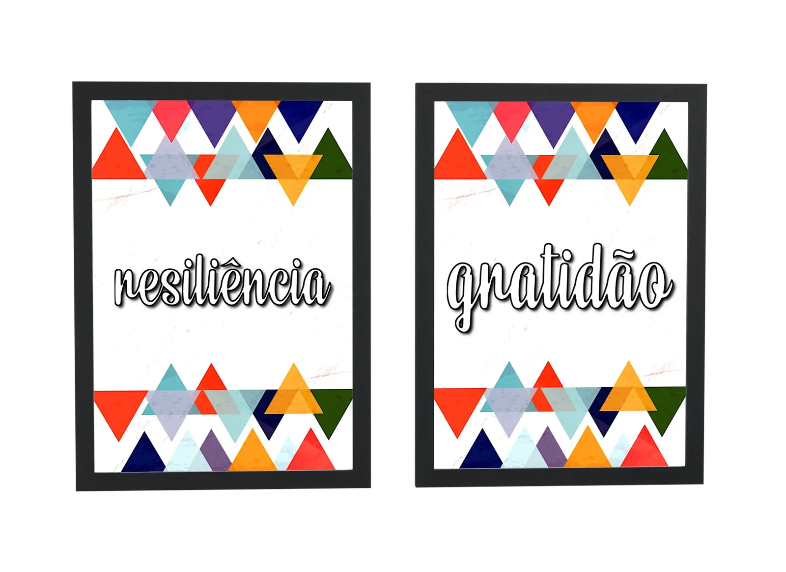 Dupla colorida de resiliência e gratidão