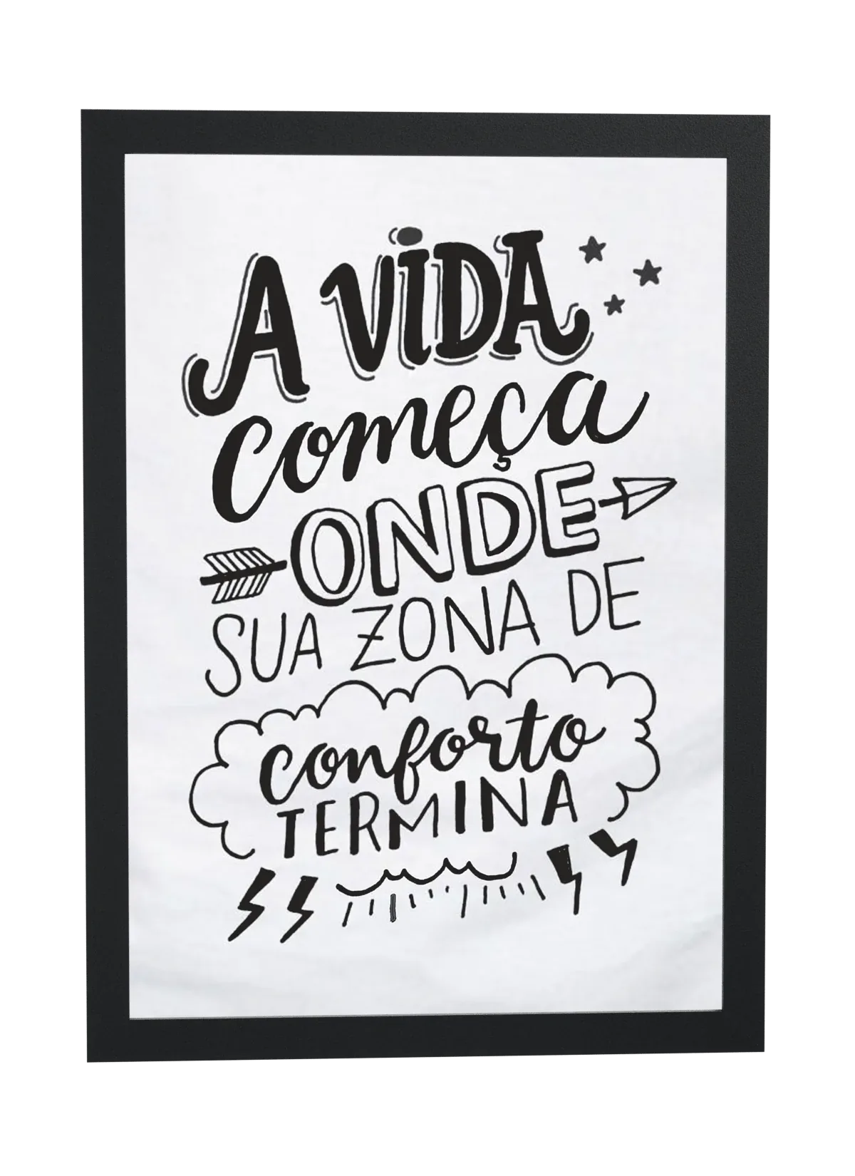 A vida começa onde sua zona