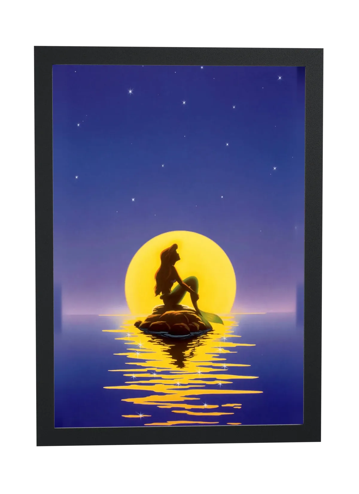A Pequena Sereia (1989): silhueta ao pôr do sol