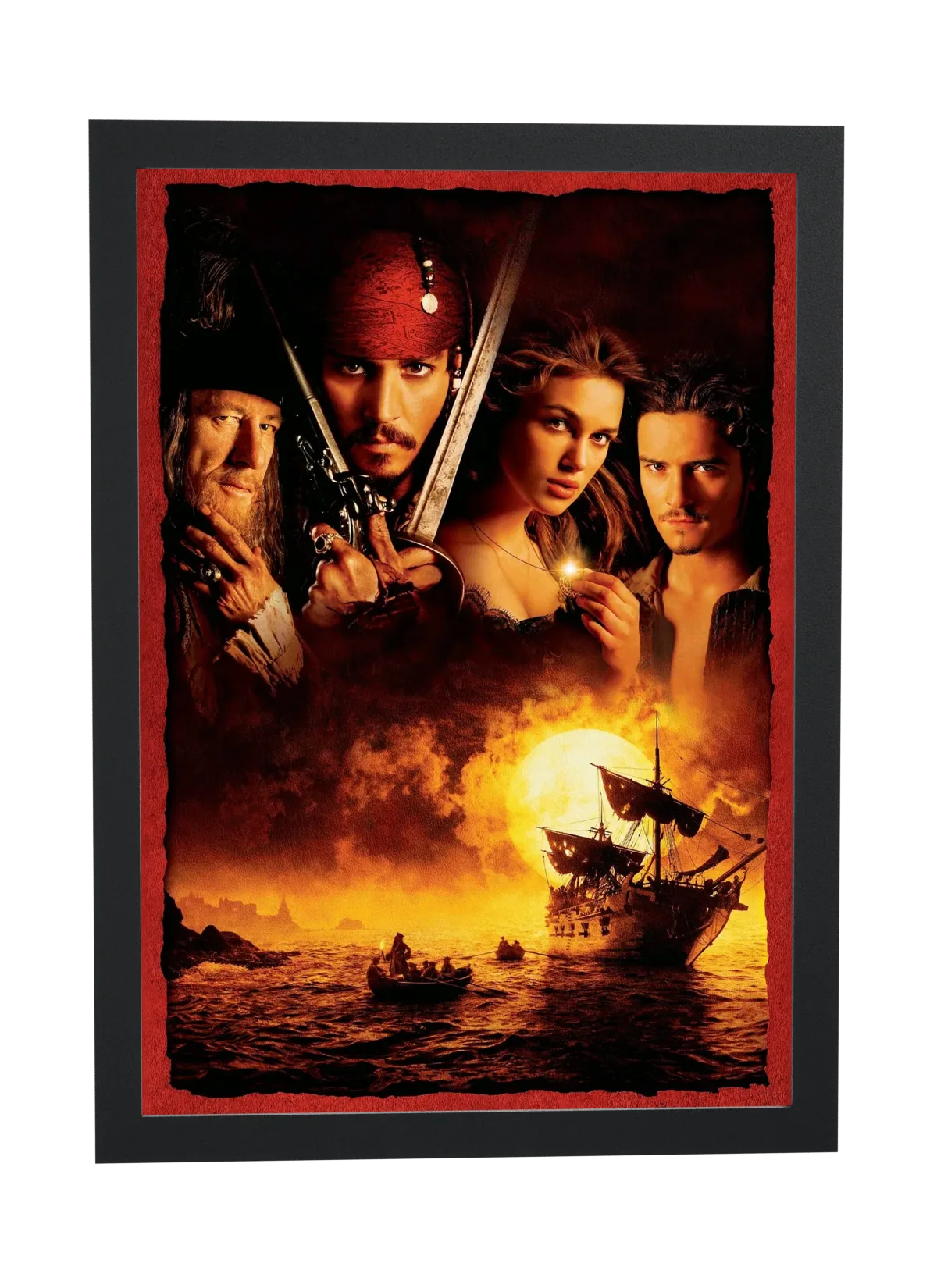Piratas do Caribe (2003): navio ao entardecer