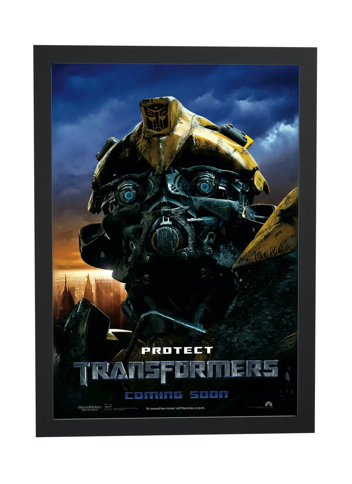 Transformers (2007): rosto do Bumblebee