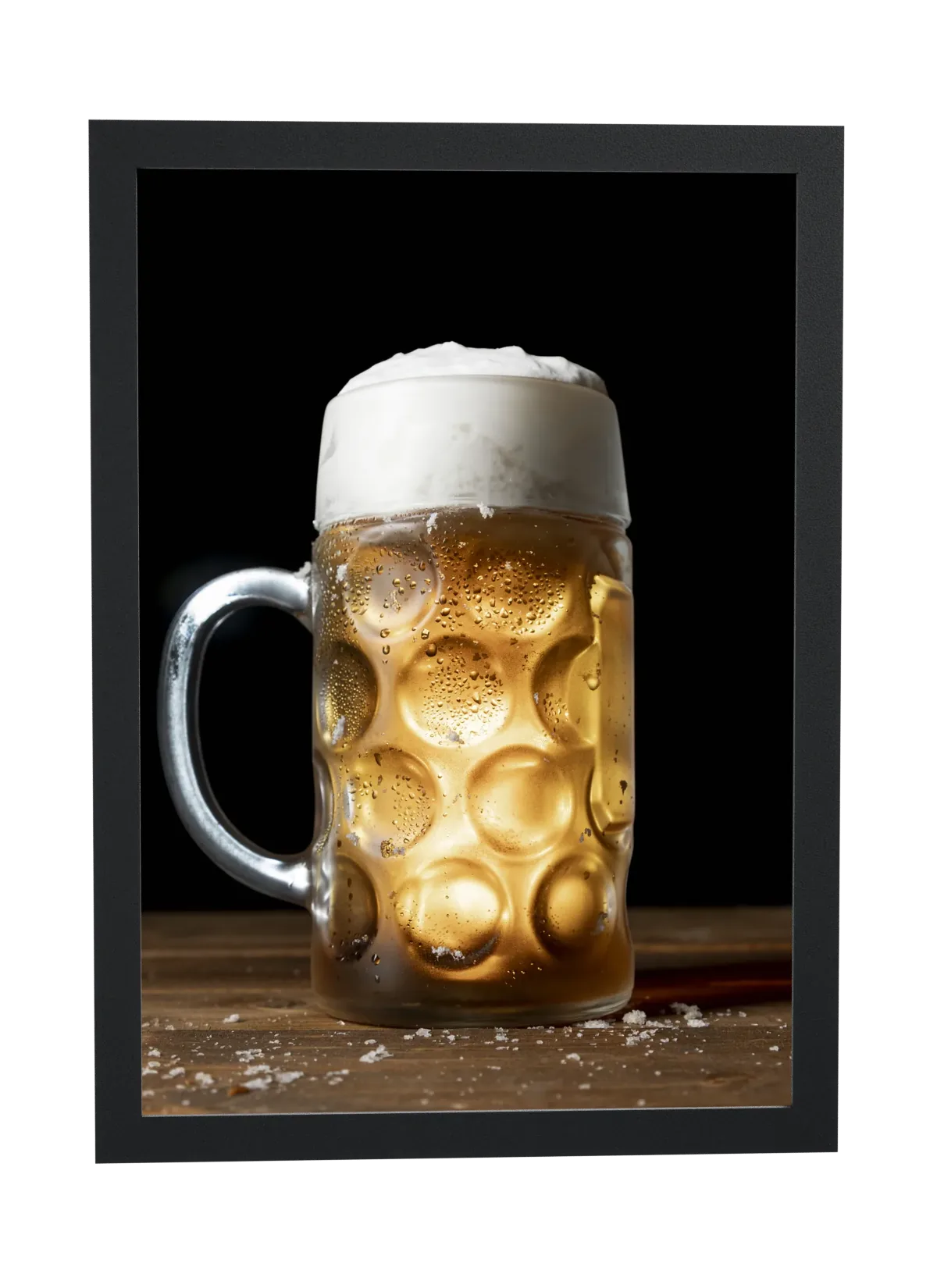 Caneca de chope com espuma