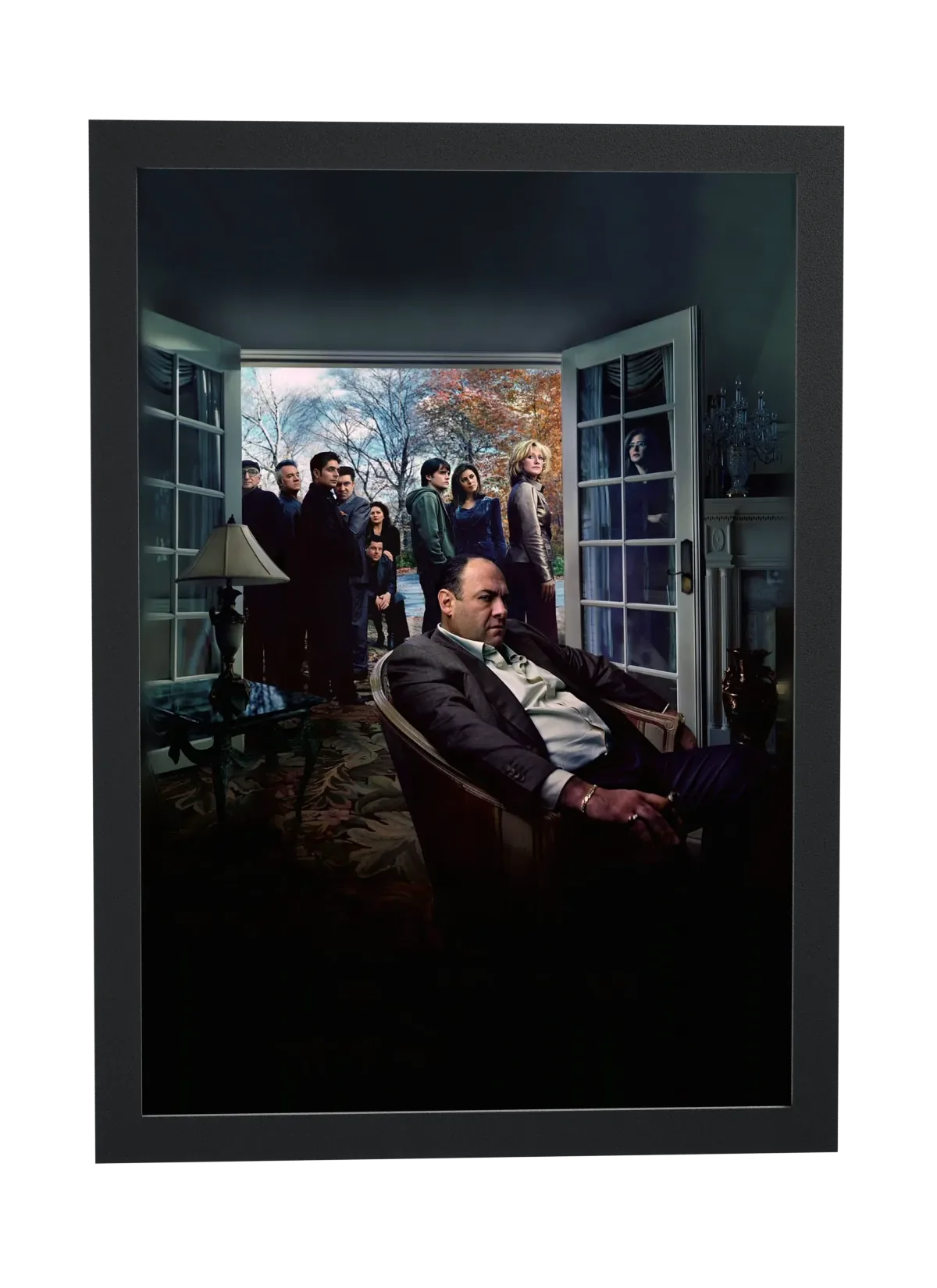 Família Soprano (1999): Tony sentado à porta
