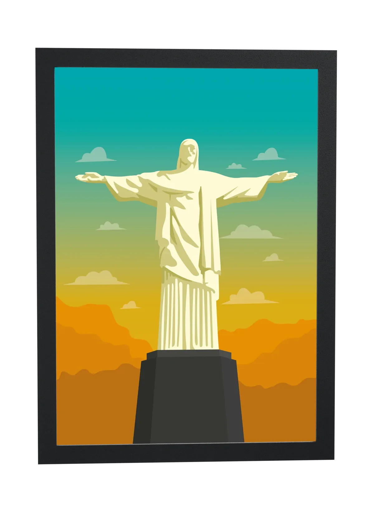 Cristo Redentor ao entardecer
